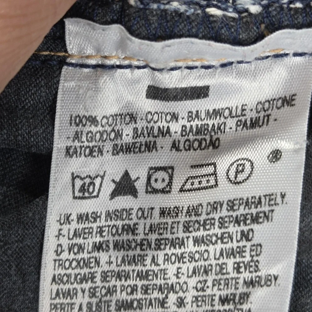 Vintage Levis Engineered Jeans Mens Blue Twisted Altered Raw Hem Fits 29x20
